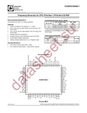 ICS9FG1904BK-1LF datasheet  